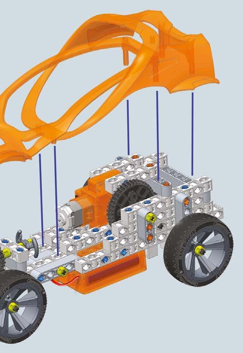 18 Opmerking - Breng de voorkant van de carrosserie aan de achterkant aan en zet ze aan