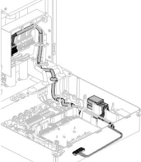 Figuur 2-9 Afkoringen: BL Blauw; BR Bruin; GN/YE Groen/Geel; BK Zwart 2.3.5 Tapwater temperatuursensor 1.