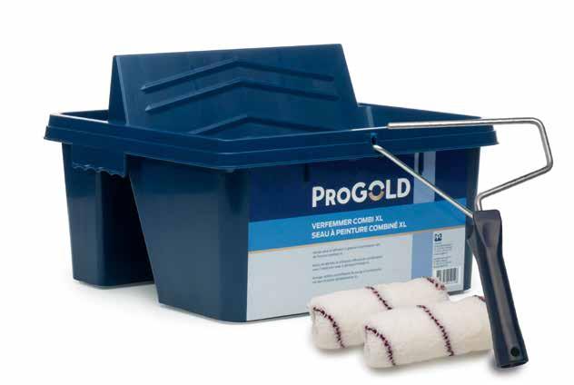 rollen 1x 10 liter Sigma Matt (wit of kleur) 1x ProGold verfbeugel (18