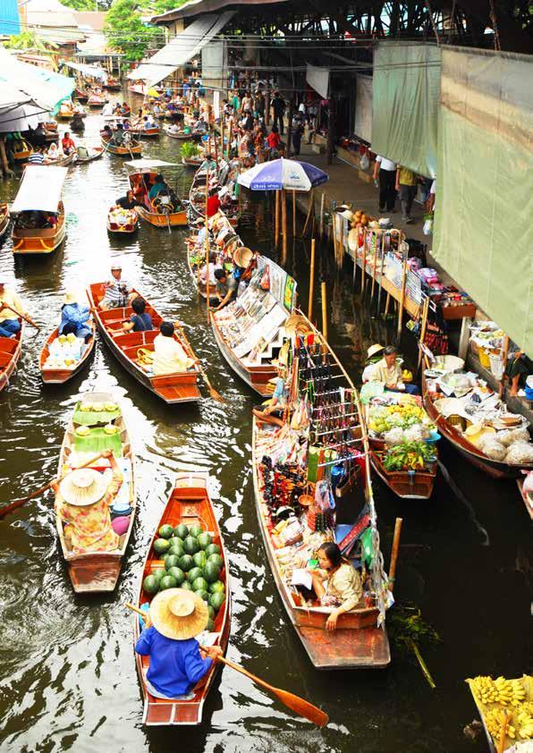 The Floating Markets in Thailand. There are many floating markets in Thailand.
