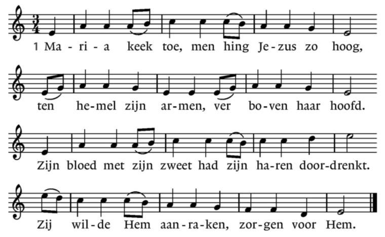 Zingen: NLB 583 2. Zij wilde dat hij haar kon horen, haar kreet vervloog in de herrie en hoon rond zijn leed.