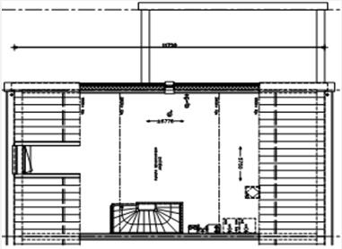 Tweede verdieping Praktisch 3 (tekening V-483) - open zolderruimte - voldoende bergruimte achter het knieschot - installatiehoek met aansluiting voor wasmachine en (condens) wasdroger -