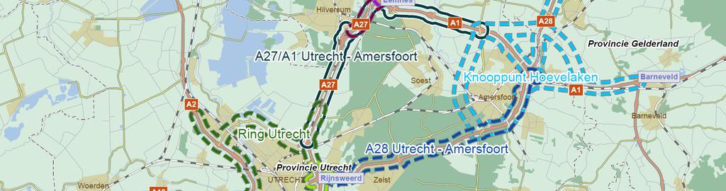 Dit project valt onder de Spoedwet wegverbreding. Tussen knooppunt Rijnsweerd en de aansluiting Leusden-Zuid zal de A28 worden verbreed naar 2 x 3 rijstroken.