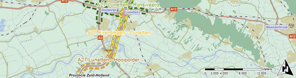 Aansluitend op de plusstrook op de zuidbaan wordt in knooppunt Hoevelaken de verbindingsboog naar de A1 richting Apeldoorn voorzien van een extra rijstrook.