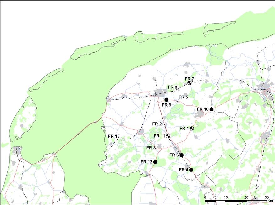 Friesland Totaal aantal op te lossen knelpunten 13 Aantal prioritaire knelpunten 0 Aantal knelpunten opgelost in 2010 0 Totaal aantal knelpunten