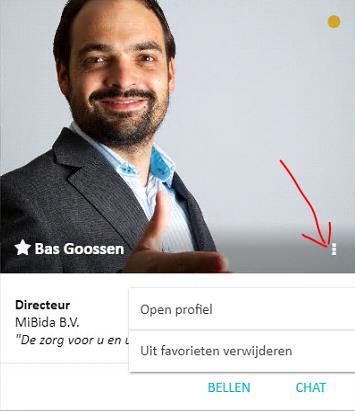 Je krijgt dan een overzicht met alle zorgverleners met een account.