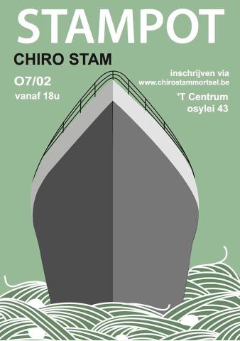 HD CHIRO STAM 17 JANUARI LOKALEN LOCO 7 februari is het weer zover, tijd voor onze Stampot! Dit jaar in Titanic thema. Bestellen kan via de website: www.chirostammortsel.