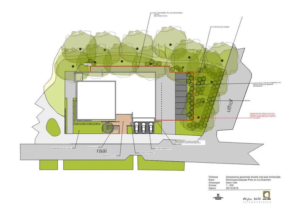 2.2 Toekomstige situatie Verwezen wordt naar afbeelding 2. Het te realiseren parkeerterrein heeft een capaciteit van 8 plaatsen. Het parkeerterrein is bereikbaar vanaf de Raai. Afbeelding 3 3.