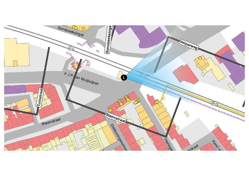 Steenstraat Inpassingscategorie conceptvisie: - Brug: zichtrelatie (cat.1) - Traject: Groen scherm (cat. 3) Maatregelvolgorde conceptvisie - Brug: Ib (bron/innov.-transp.