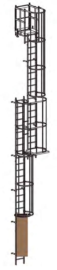 L Totale hoogte Verplichte wisseling van ladder als de totale hoogte is: > 8 m (NF E85-016) > 10 m (NF EN ISO 14.122-4) ECH.PIEDREG ECH.