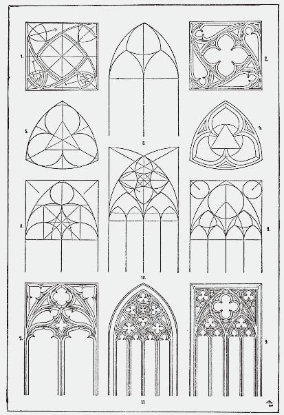 Opdracht 3d Teken in het lege vlak je eigen gotische raam! afb.