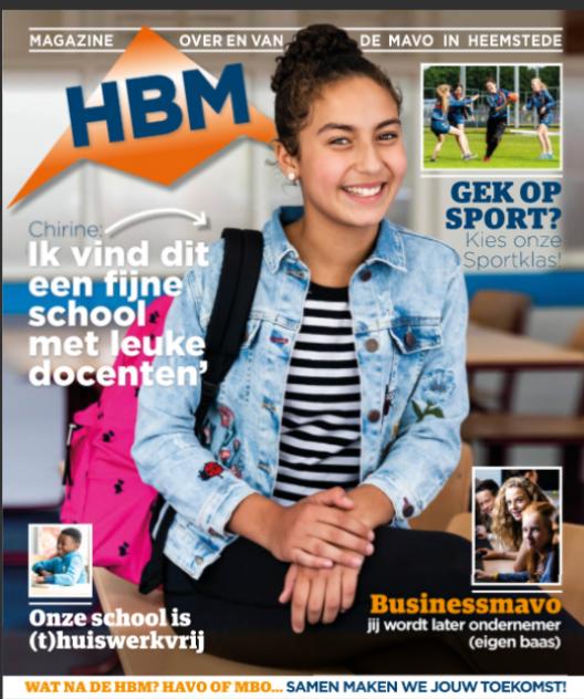 Met vriendelijke groet, H. Notenboom Teamleider HBM Binnenkort Open Dag HBM! Vrijdag 8 februari Op 8 februari is het zo ver! Vanaf 14.30 uur tot 19.00 uur is weer de jaarlijkse Open Dag op de HBM.