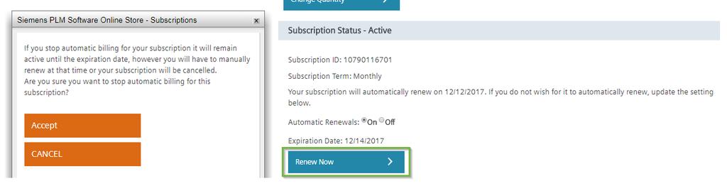 Auto-renewal wijzigen of order annuleren Wanneer je een subscription koopt, staat de renewal standaard ingesteld op automatically renew.