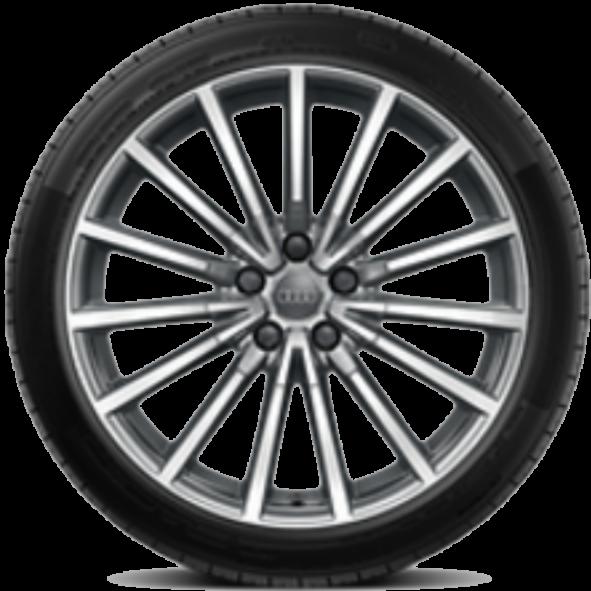 pyln"design inclusief 255/35 R 19 banden in titaanptiek met geplijste accenten icm S line (WQS) f Audi