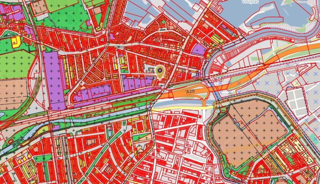 Bestemmingsplan Het geheel valt onder de regels van het bestemmingsplan "Kleiwegkwartier" d.d. 28-09-2017 van de Gemeente Rotterdam en is bestemd voor "Gemengd -4 (art.