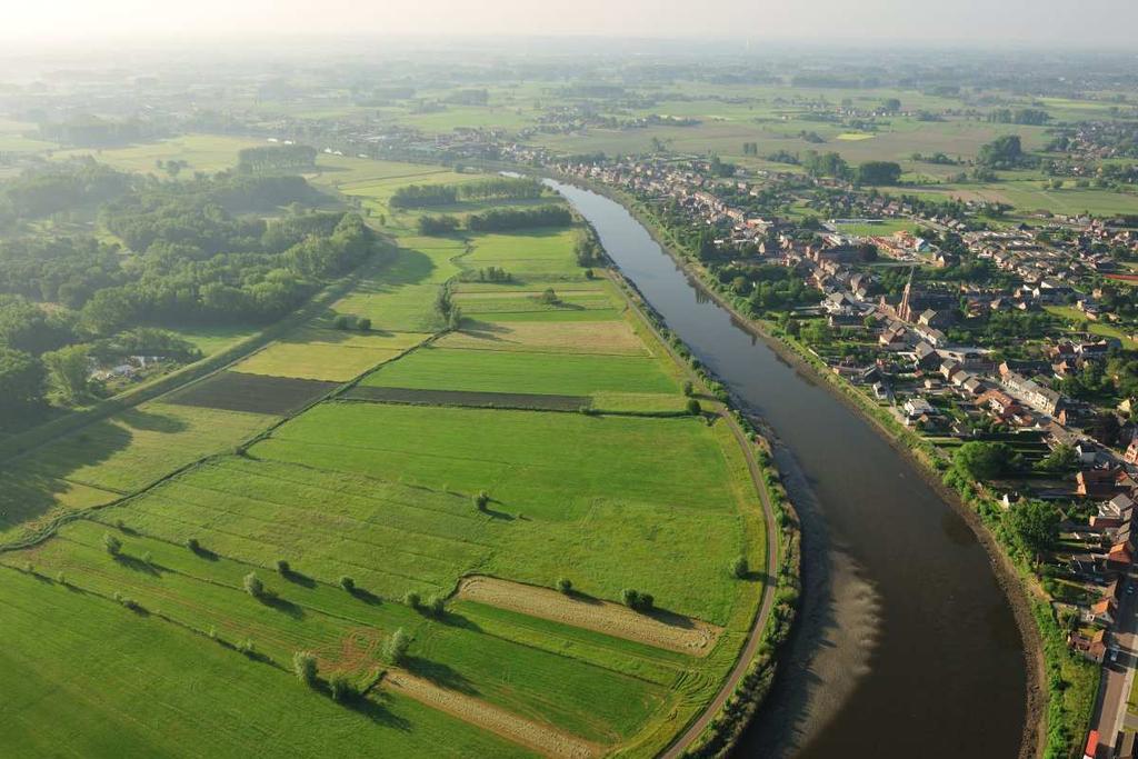 Foto 4 Voormalige vloeimeersen langs de Schelde in Berlare in de zoete zone met korte verblijftijd; former flooding area along