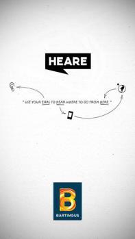HEARE App - navigatie Met de HEARE app kun je overal komen, als je maar een route hebt. Die route is eenvoudig te maken op de website van HEARE. Ga naar de 'create' pagina en maak daar een route aan.