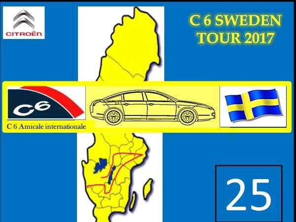 C6 Genootschap Zwedenreis mei 2017 Zondagmorgen 21 mei 2017 8.45, de C6 staat klaar voor vertrek en wij zijn bijna klaar om het huis af te sluiten. Om 9.