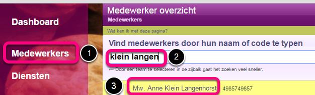 Telefoonnummer van medewerker (Ons Planning) Het is van belang te weten welke telefoonnummers waarvoor gebruikt worden.