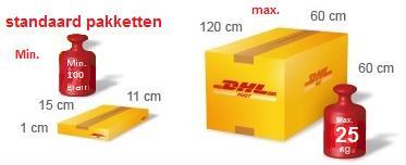 Standaardservice DHLforyou, KLEIN (gebruik Particulier Netwerk) via www.my.dhlparcel.