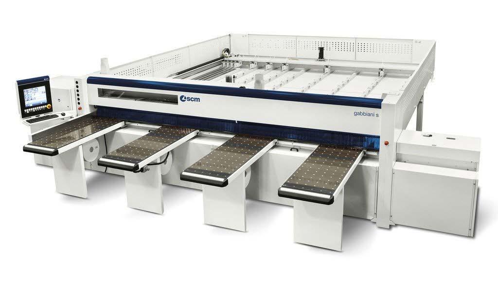 SCM automatische opdeelzaagmachine, Gabbiani S serie Precisie CNC gestuurde opdeelzaagmachine voor het splintervrij en maatnauwkeurig