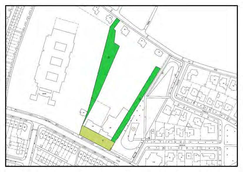 verblijfsgebied van 1150 m² realiseren Groen en tuin bestemming toegevoegd: Groene buffer westzijde