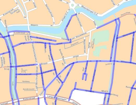 Goederenvervoer In de Utrechtse binnenstad geldt voor veel straten een aslast- of lengtebeperking.