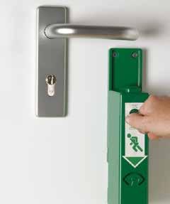 GfS Exit Control 179/1125 Functies De GfS Exit Control 179/1125 wordt rechtstreeks onder de deurkruk of paniekstang bevestigd; zo is de deur rechtstreeks beveiligd.