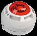 Combinatie: Alarm sirene met flitslicht Witte behuizing met rood venster 10 30 V, 2 3