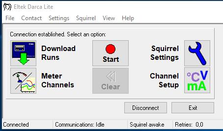 Kies Channel Setup. Selecteer de kanalen waarmee deze logger is uitgerust. Totaal 3 stuks.