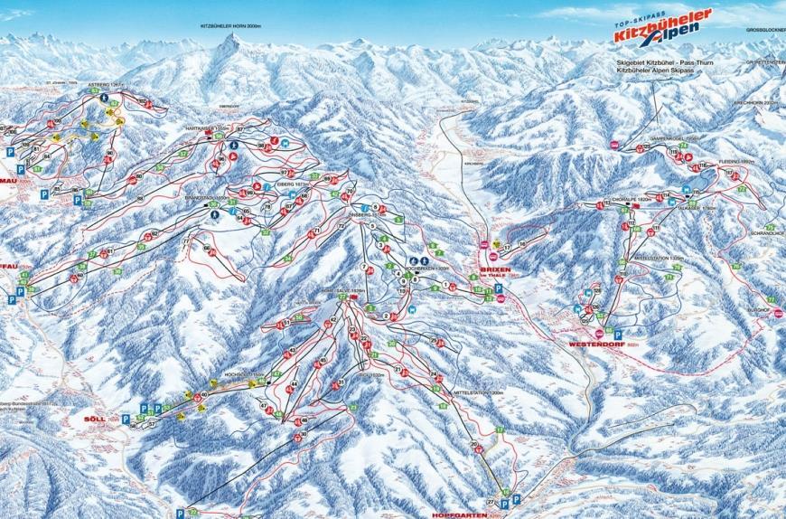 Skigebied SkiWelt Wilder Kaiser - Brixental Wij zitten in het dorpje: Westendorf Het skigebied heeft 284 km aan pistes.