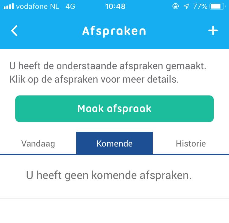 Hier kan je afspraak maken met je dokter.