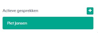 links met welke werknemers u allemaal chatgesprekken heeft lopen (in dit geval alleen met Piet Jansen): Zolang u dit gesprek niet opent, ziet u bovenin het scherm en achter de naam van de