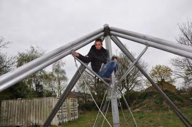 binnenkant achter de katrollen