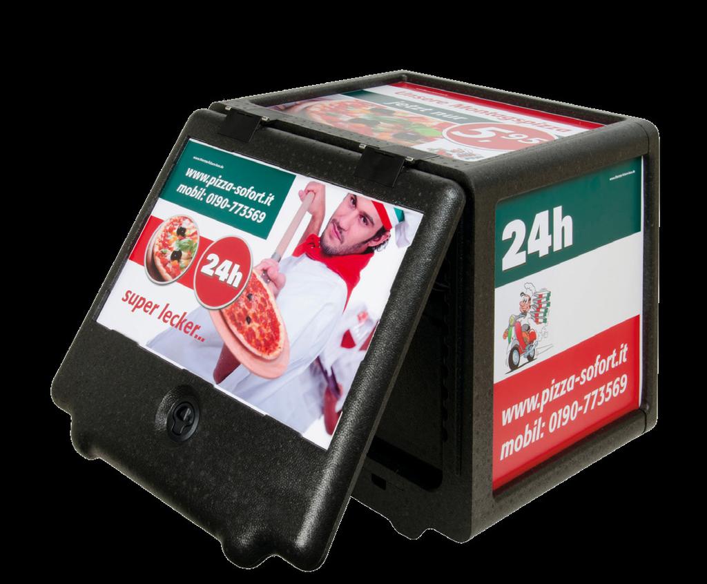 PIZZA FRONTLOADER XL Extra grote frontloader met deur voor grote pizza s, verse salades of koude dranken.