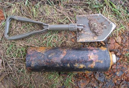 Figuur 129: Aangetroffen 30 lbs fosforrubber brandbom