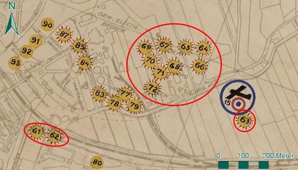 - Vijf op het terrein van de gemeentereiniging. - Eén op het terrein van de Centrale Werkplaats.