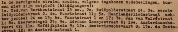 Ook werden de tot dan toe gevonden blindgangers opgesomd: Figuur 79: Uitsnede proces-verbaal van 17 april 1943 (Bron: NHA, toegang 1539). Hier bleef het echter niet bij.