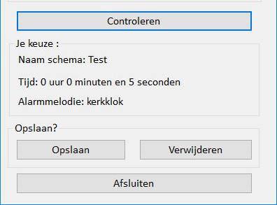 Als deze gevuld is, dan is het ook goedgekeurd. Nu kun je drie keuzes maken, Opslaan, Verwijderen of Afsluiten.