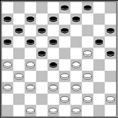 40-35 14-19 18.41-37 19x30 19.35x24 1-6 De witspeelster kende deze positie omdat deze al eens eerder was voorgekomen in de partij Ludwig - Meurs (2008).
