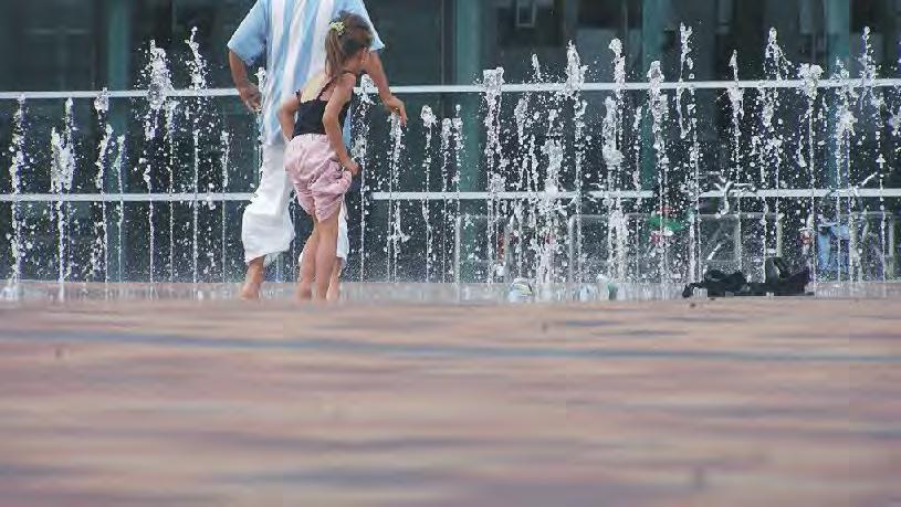 water op het plein
