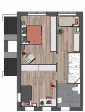 HOUTZAGER HOEKWONING verdieping basis afmeting (kavel 23) HOUTZAGER HOEKWONING zolder basis afmeting (kavel 23) 6220 mm 6220 mm Deze plattegronden geven de sfeer en mogelijkheden aan.