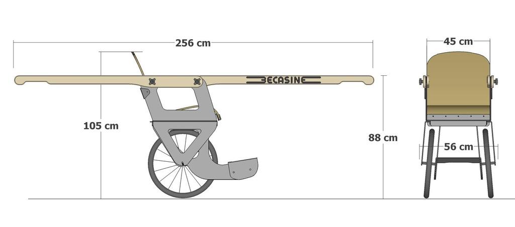 Spécificaties Netto gewicht : 33 kg Maximum gewicht passagier : 80 kg Verantwoordelijkheid De Becasine moet met voorzicht gebruikt worden.