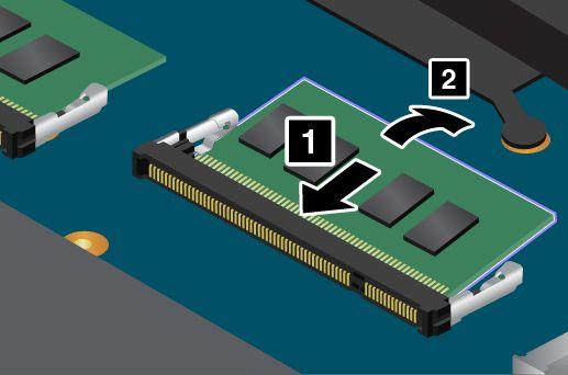 Als modellen twee geheugencompartimenten hebben en er slechts één geheugenmodule is geïnstalleerd, controleer dan of u de geheugenmodule in het compartiment installeert zoals hieronder afgebeeld.