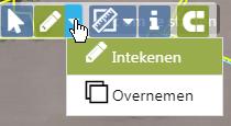 Indien er wel een perceel geselecteerd is, zal onder het pijltje het volgende verschijnen: De werkwijze van de intekenacties is grondig veranderd tegenover vorig jaar.