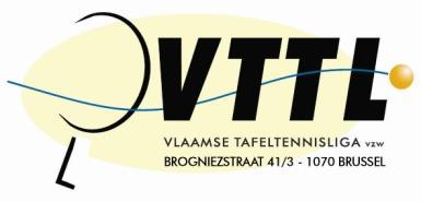 Vlaamse Tafeltennisliga V.Z.W. Vlaams-Brabant & Brussel Jeugdliga Individuele competitie voor alle spelers geboren na 01/01/93 (= van benjamin t.e.m. -21j ) Aanvang om 10u - aanwezig 9.
