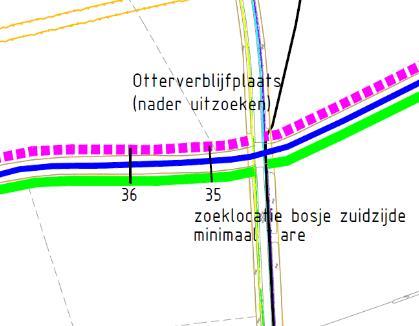 14); Vervangen duiker en aanleggen faunapassage (doelsoort otter) Tibbensteeg; Schuilmogelijkheden voor de otter