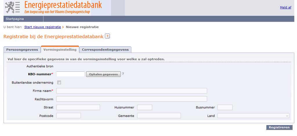 4 Weetjes: o Meerdere personen kunnen voor eenzelfde vorminginstelling een registratie aanmaken op de energieprestatiedatabank.