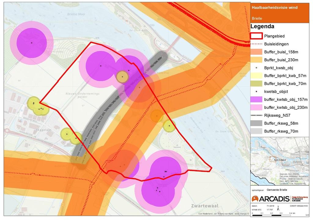 Omgevingsveiligheid Resultaten In het plangebied bevinden zich Leiding Rotterdam-Antwerpen Pijpleidingmaatschappij (vervoert K1 vloeistof, zeer brandbaar) Leiding