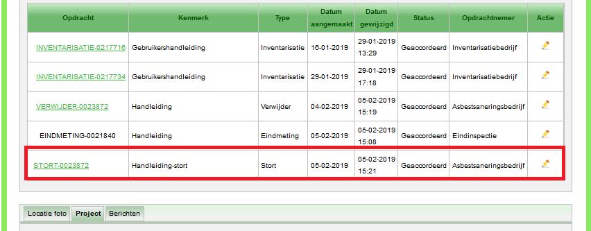 Downloaden van stortbonnen/begeleidingsdocumenten Open de